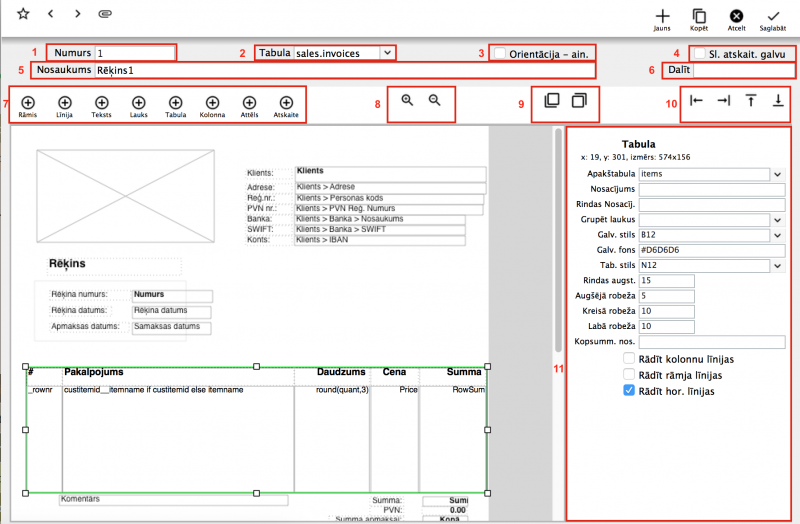  Dokumentu un atskaišu izdrukas redaktors